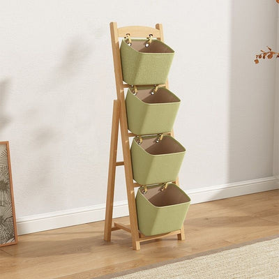 Modern Simplicity Square Fabric Box Solid Wood 2/3/4 - Storage Side Table For Living Room