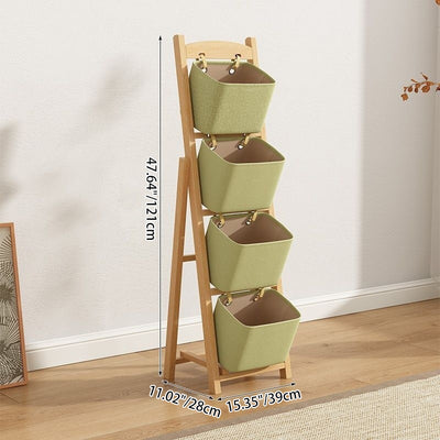 Modern Simplicity Square Fabric Box Solid Wood 2/3/4 - Storage Side Table For Living Room