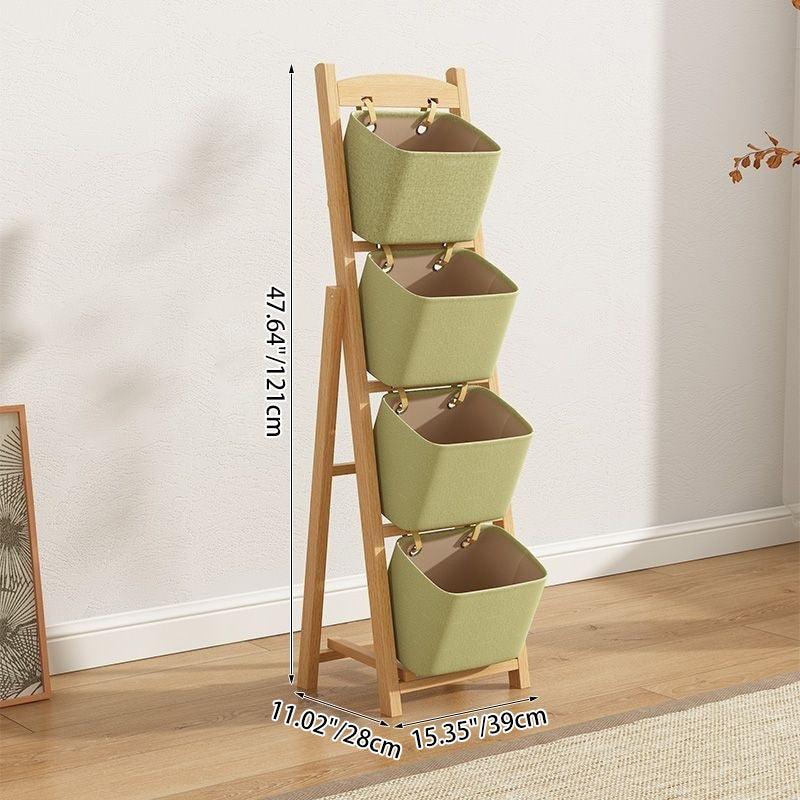 Modern Simplicity Square Fabric Box Solid Wood 2/3/4 - Storage Side Table For Living Room