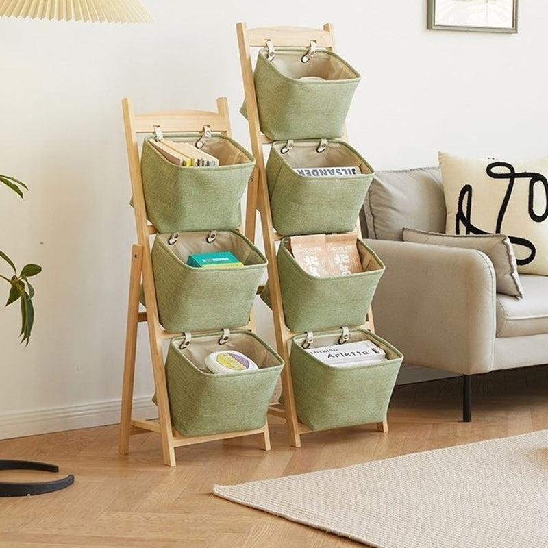 Modern Simplicity Square Canvas Box Pine 2/3/4 - Storage Side Table For Living Room
