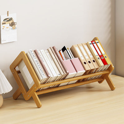Modern Minimalist Rhombus Bamboo Bookshelf For Living Room