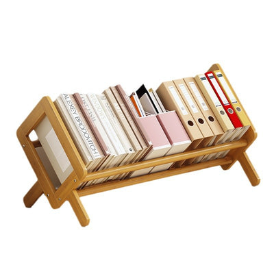 Modern Minimalist Rhombus Bamboo Bookshelf For Living Room