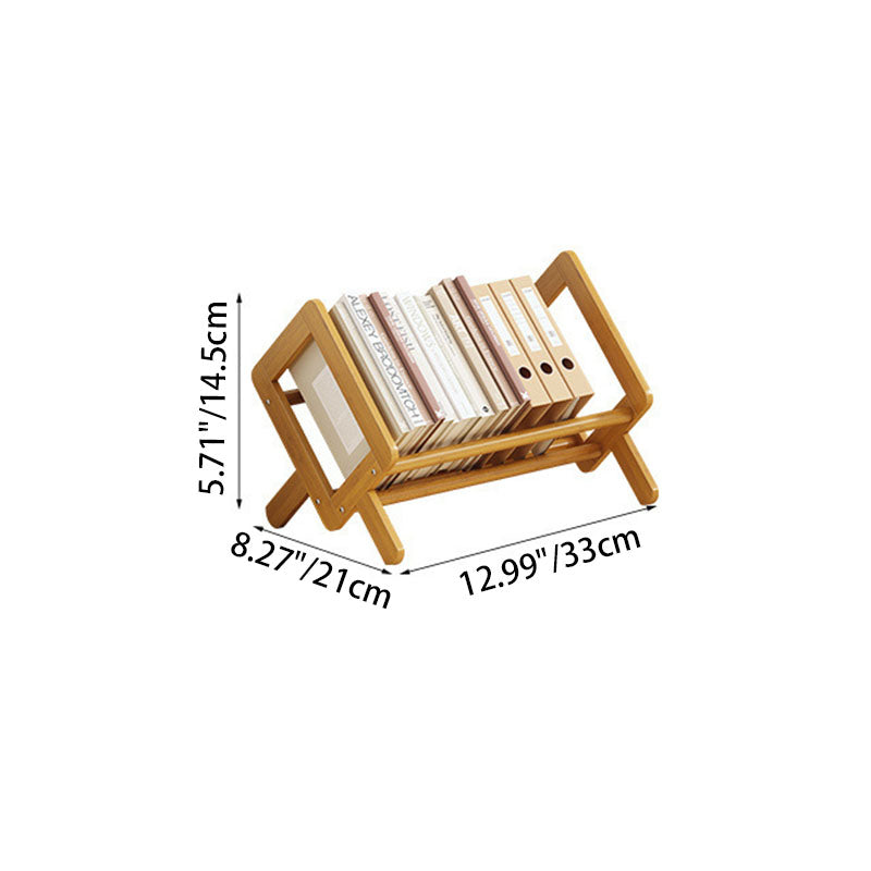 Modern Minimalist Rhombus Bamboo Bookshelf For Living Room