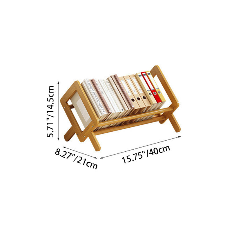 Modern Minimalist Rhombus Bamboo Bookshelf For Living Room
