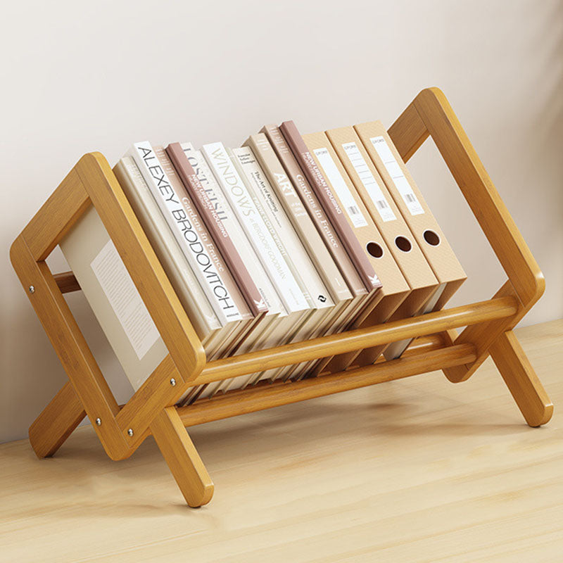 Modern Minimalist Rhombus Bamboo Bookshelf For Living Room