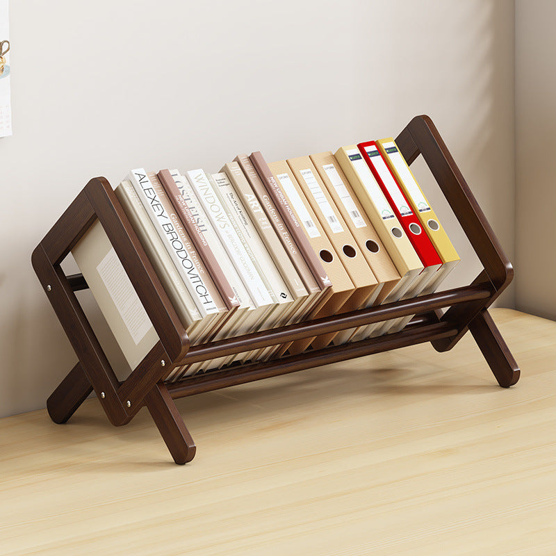 Modern Minimalist Rhombus Bamboo Bookshelf For Living Room