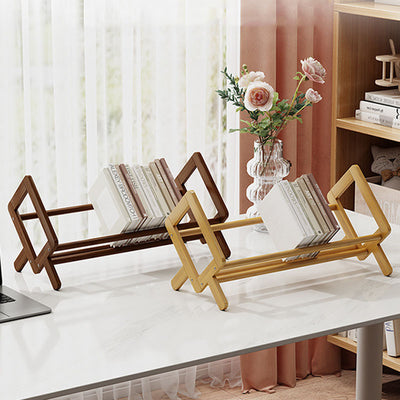 Modern Minimalist Rhombus Bamboo Bookshelf For Living Room