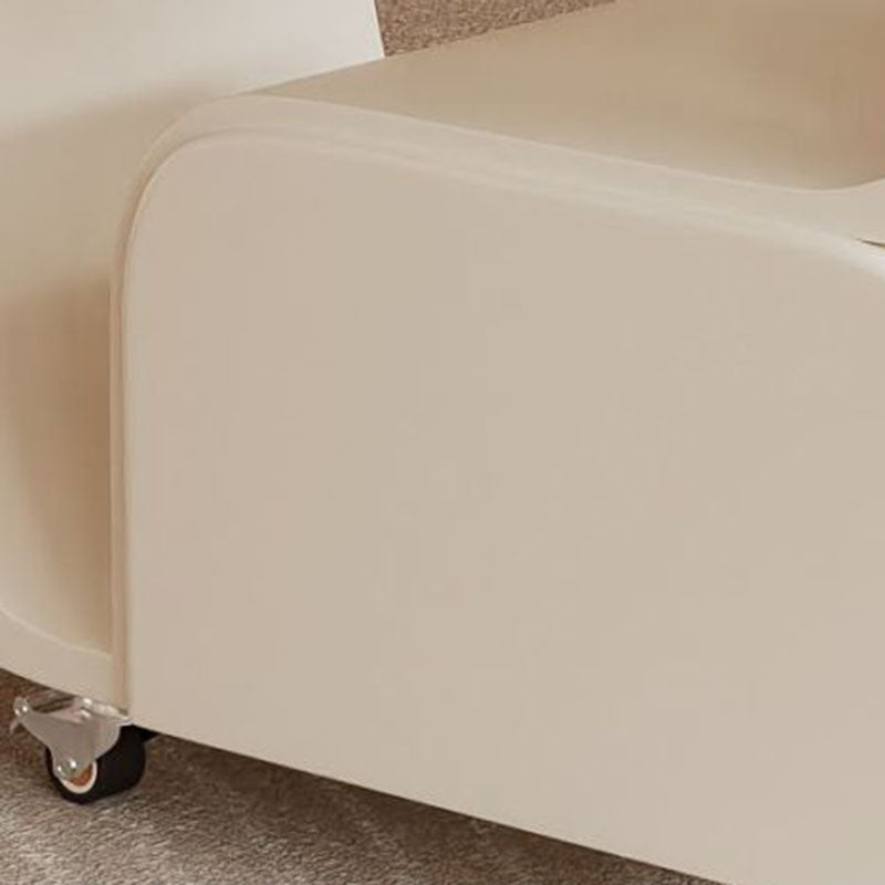 Zeitgemäßer nordischer verschiebbarer ovaler Couchtisch aus umweltfreundlichem Holzwerkstoff mit Steinplatte und Beschlägen aus Karbonstahl, 1 Schublade, für das Wohnzimmer 