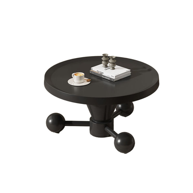 Contemporary Nordic Round Metal Coffee Table 1-Tier For Living Room