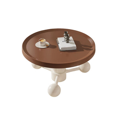 Contemporary Nordic Round Metal Coffee Table 1-Tier For Living Room