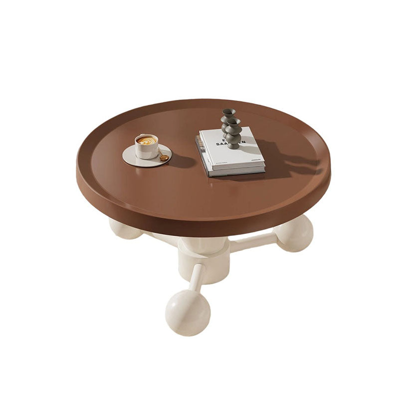 Contemporary Nordic Round Metal Coffee Table 1-Tier For Living Room
