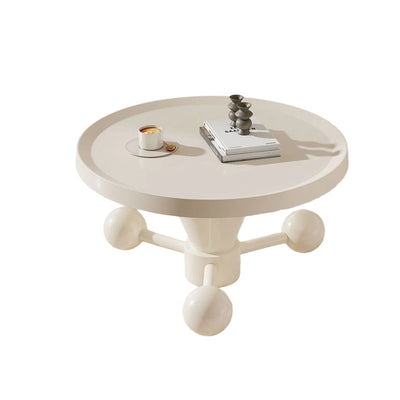 Contemporary Nordic Round Metal Coffee Table 1-Tier For Living Room
