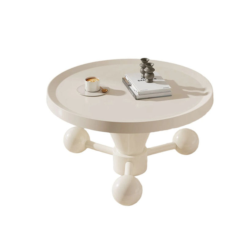 Contemporary Nordic Round Metal Coffee Table 1-Tier For Living Room