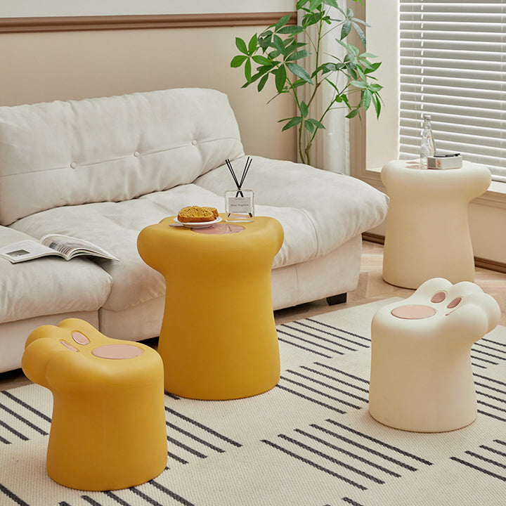 Table d'appoint et ensemble de chaises contemporains nordiques pour chat avec griffoir en PE pour salon 