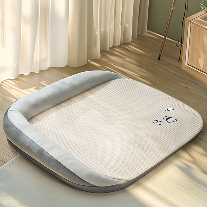 Contemporary Creative Rectangular Synthetic Fabric Cooling Fabric Dog Bed Pet Bed For Living Room