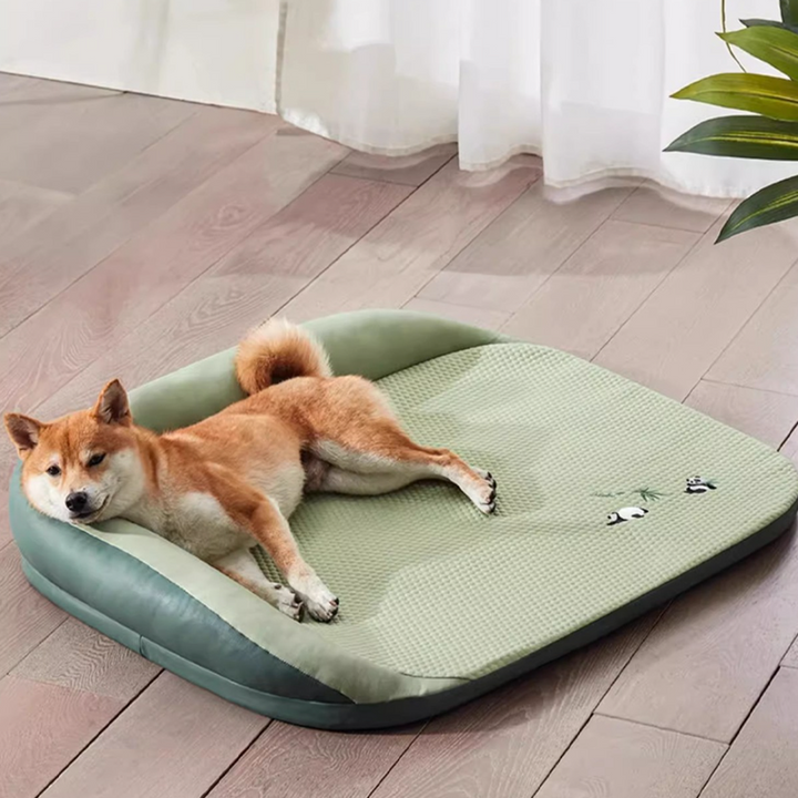 Contemporary Creative Rectangular Synthetic Fabric Cooling Fabric Dog Bed Pet Bed For Living Room