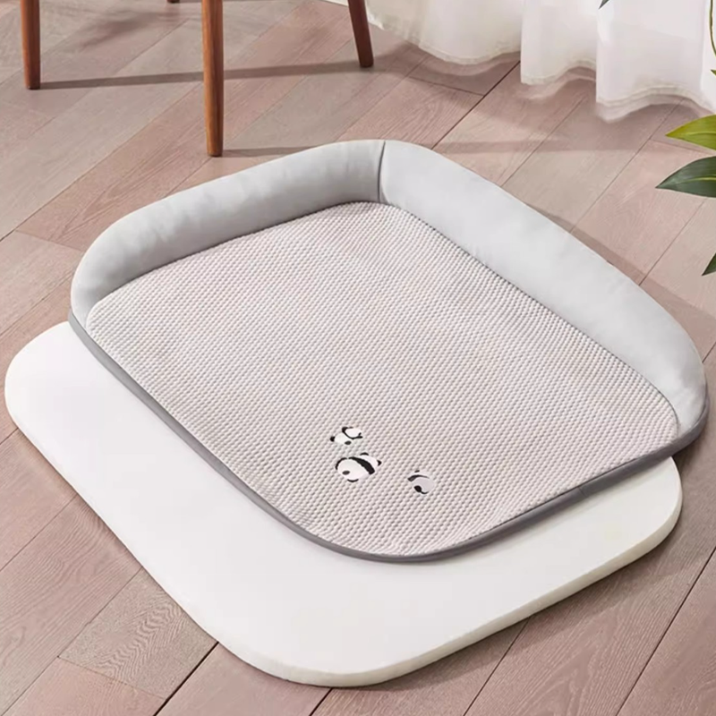 Contemporary Creative Rectangular Synthetic Fabric Cooling Fabric Dog Bed Pet Bed For Living Room
