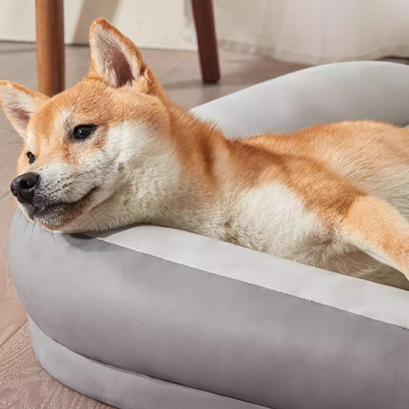 Contemporary Creative Rectangular Synthetic Fabric Cooling Fabric Dog Bed Pet Bed For Living Room