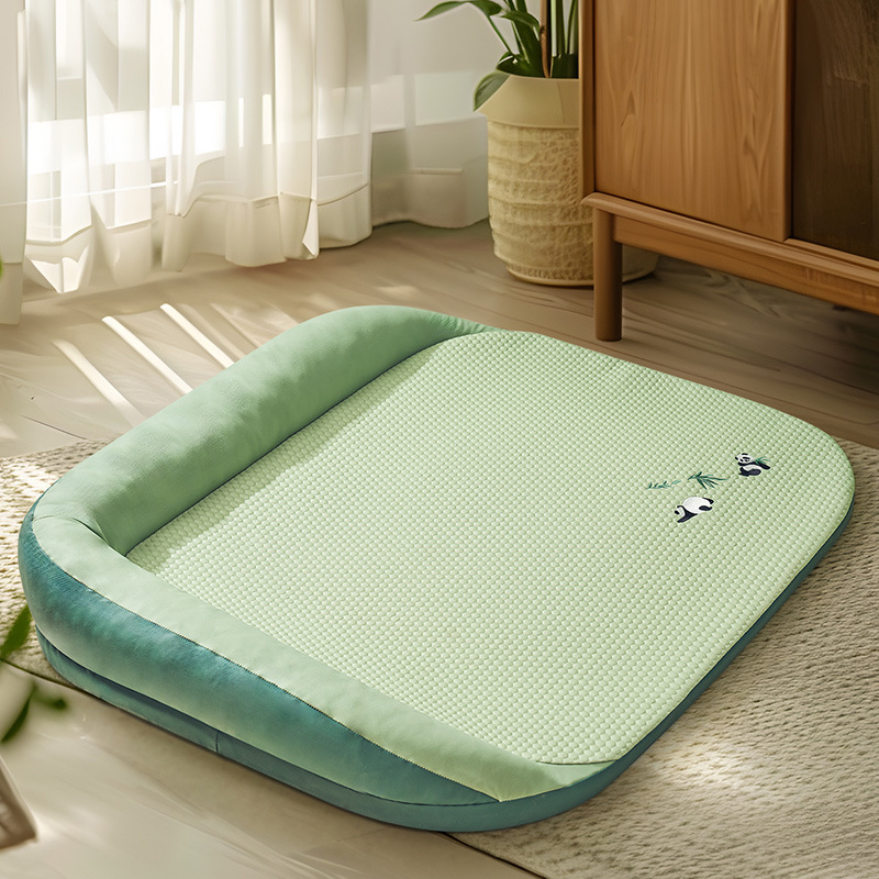 Contemporary Creative Rectangular Synthetic Fabric Cooling Fabric Dog Bed Pet Bed For Living Room