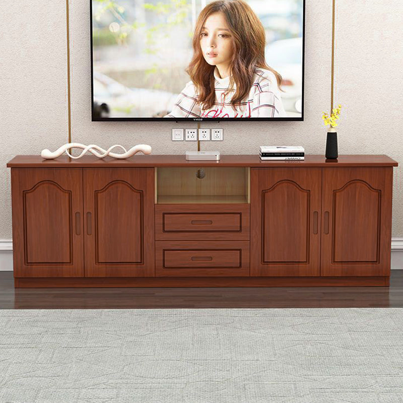 Traditional French Rectangular Pine Wood Plywood TV Stand 3-Drawer For Living Room