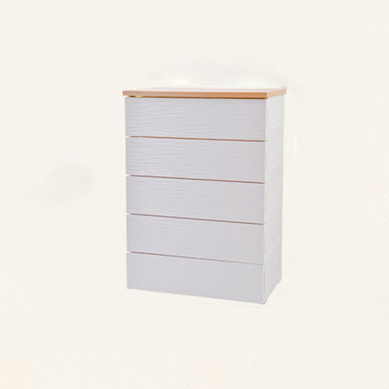 Modern Minimalist Rectangular MDF Plastic Storage Cabinet With 3/4/5 Drawers For Living Room