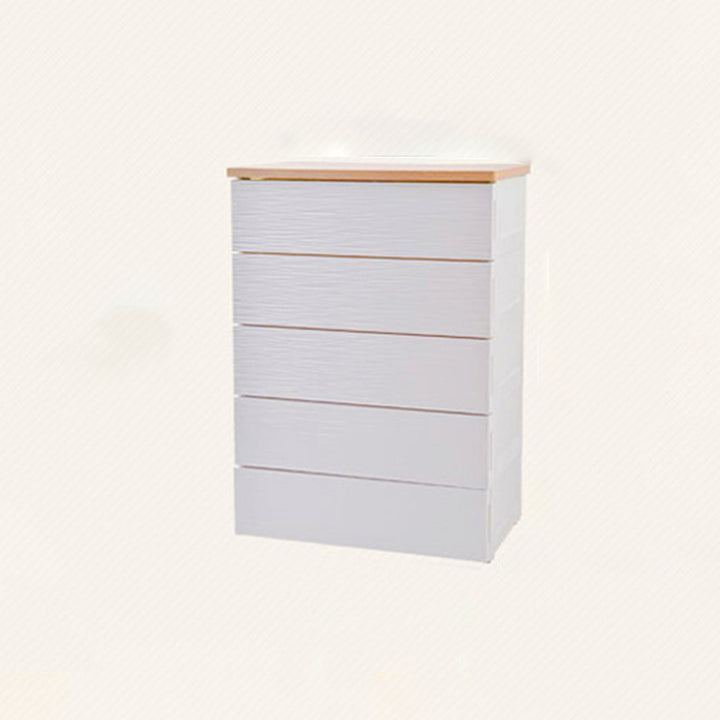 Modern Minimalist Rectangular MDF Plastic Storage Cabinet With 3/4/5 Drawers For Living Room