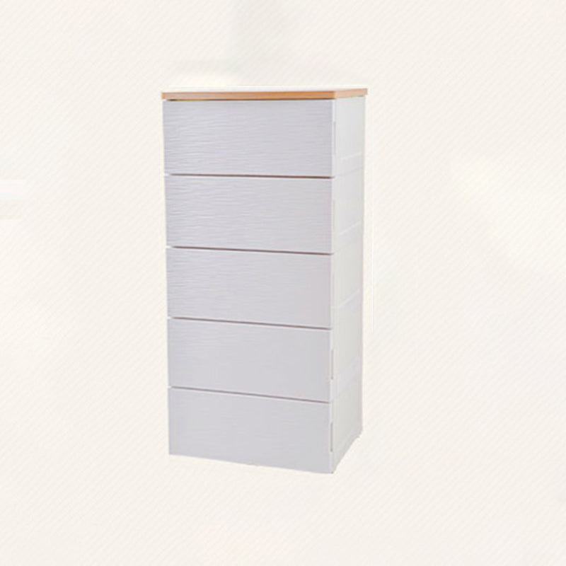 Modern Minimalist Rectangular MDF Plastic Storage Cabinet With 3/4/5 Drawers For Living Room
