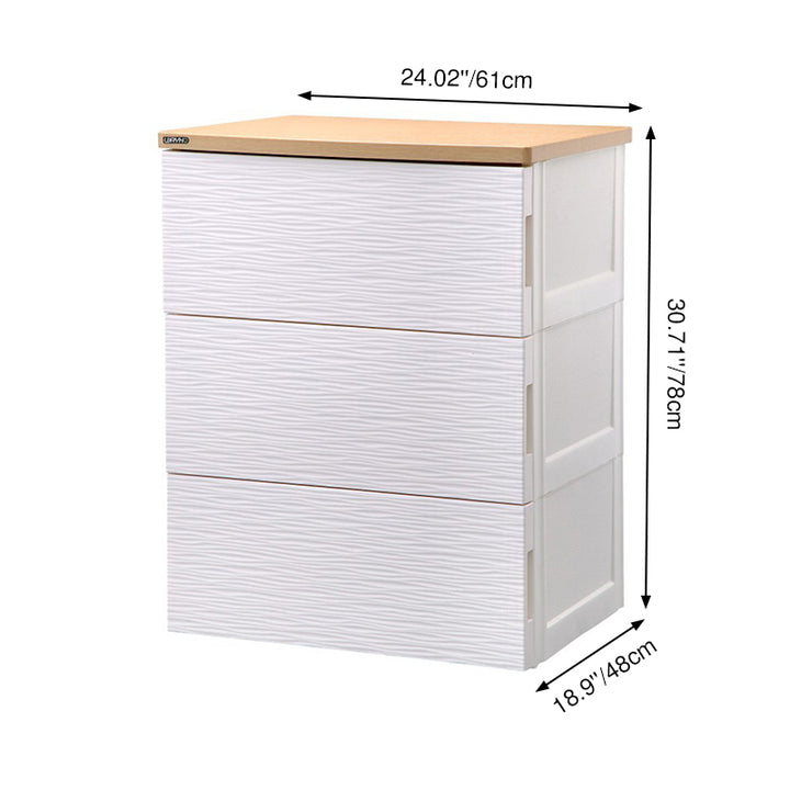 Modern Minimalist Rectangular MDF Plastic Storage Cabinet With 3/4/5 Drawers For Living Room