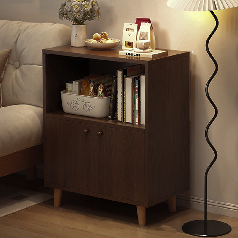 Modern Minimalist Rectangular MDF Plastic Metal Plate Narrow Storage Cabinet 1 Open Shelf 2/3 Door For Living Room