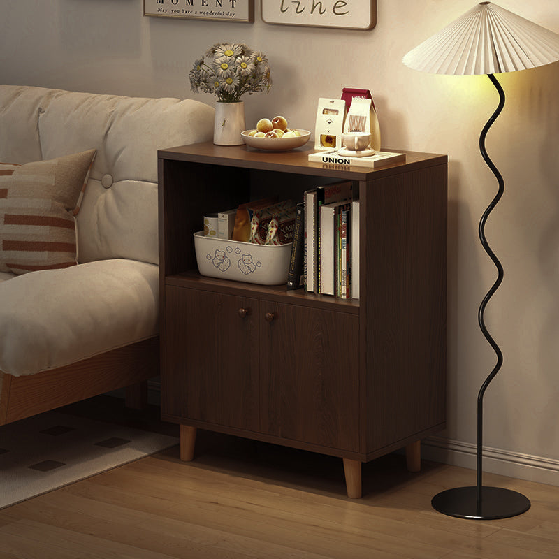 Modern Minimalist Rectangular MDF Plastic Metal Plate Narrow Storage Cabinet 1 Open Shelf 2/3 Door For Living Room