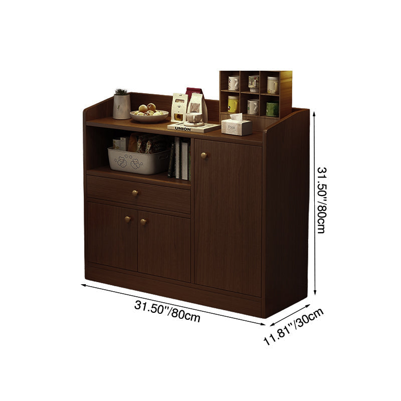 Modern Minimalist Rectangular MDF Plastic Metal Plate Narrow Storage Cabinet 1 Open Shelf 2/3 Door For Living Room