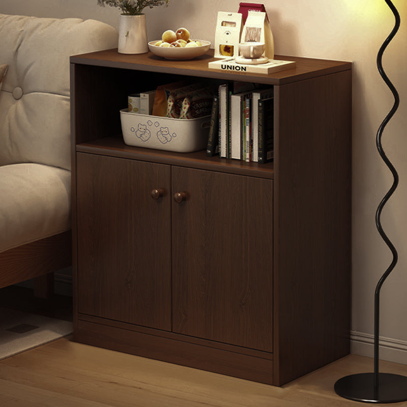 Modern Minimalist Rectangular MDF Plastic Metal Plate Narrow Storage Cabinet 1 Open Shelf 2/3 Door For Living Room