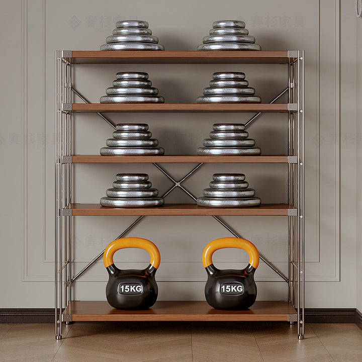 Traditional Japanese Rectangular OSB Steel Shoe Storage 6-Tier For Entryways