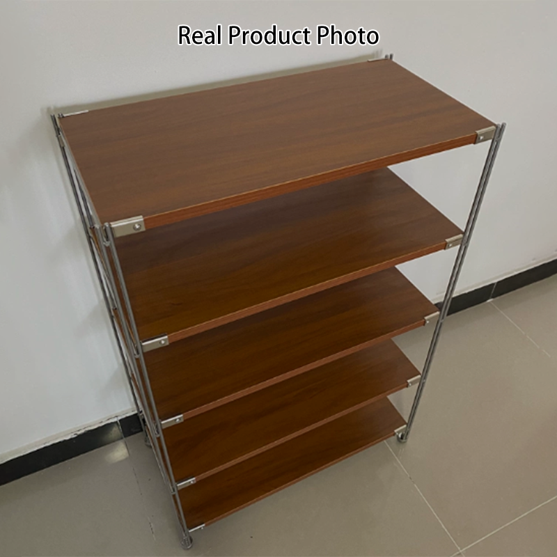 Traditional Japanese Rectangular OSB Steel Shoe Storage 6-Tier For Entryways