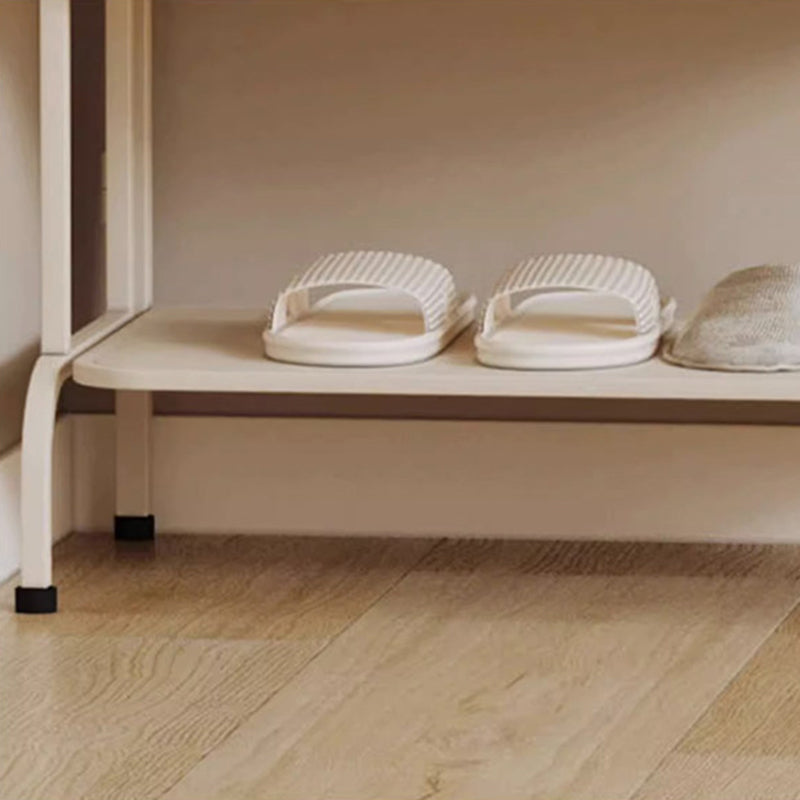 Modern Minimalist Iron Cat-Ear Curved Rectangular Shoe Storage 4-Tier For Entryways