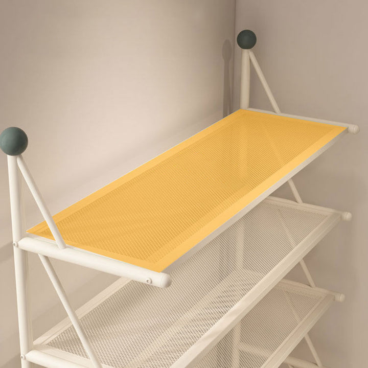 Modern Minimalist Rectangular Triangular Carbon Steel PP Shoe Storage 4/5-Tier For Entryways