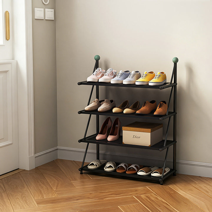 Modern Minimalist Rectangular Triangular Carbon Steel PP Shoe Storage 4/5-Tier For Entryways