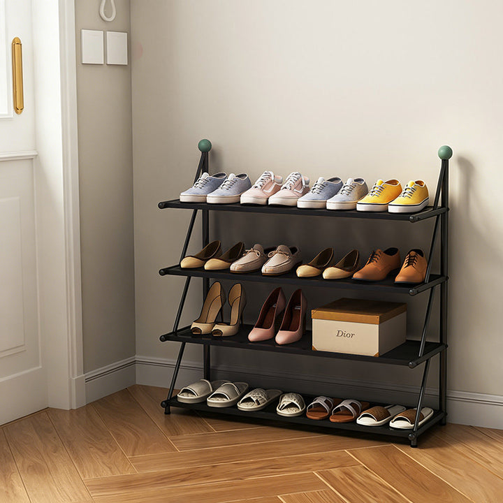 Modern Minimalist Rectangular Triangular Carbon Steel PP Shoe Storage 4/5-Tier For Entryways
