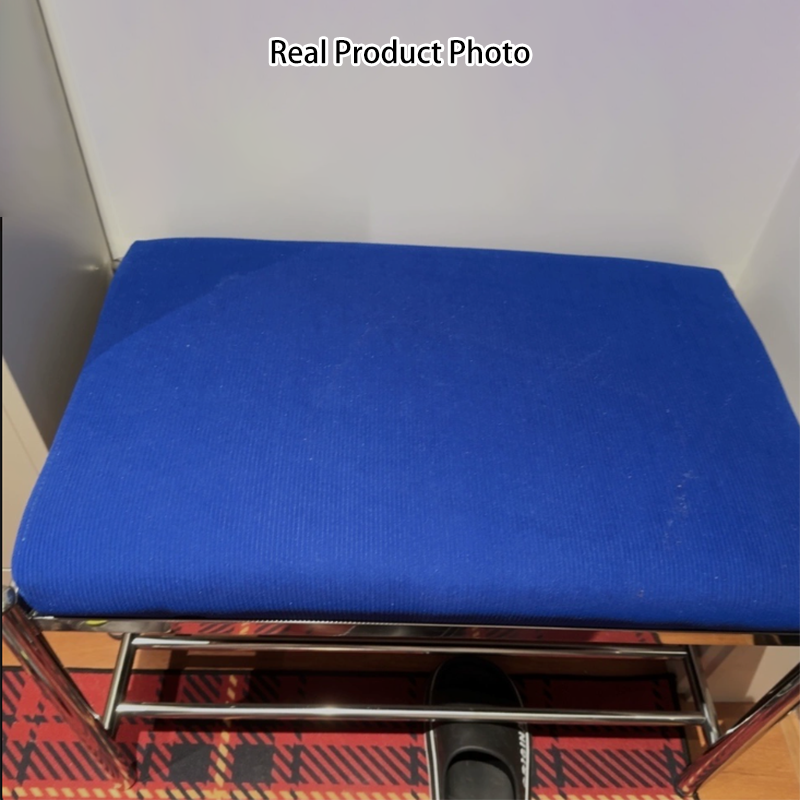 Modern Minimalist Rectangular Stainless Steel &amp; Corduroy Shoe Bench Armless For Entryways