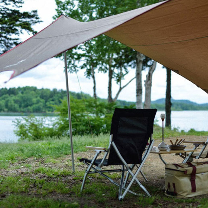 Modern Minimalist Canvas Aluminum Alloy Foldable Ergonomic High-Back Camping Chair Backrest Armrest For Outdoor