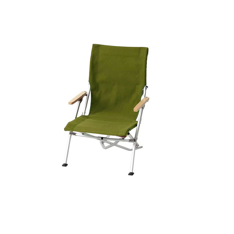 Modern Minimalist Canvas Aluminum Alloy Foldable Ergonomic High-Back Camping Chair Backrest Armrest For Outdoor