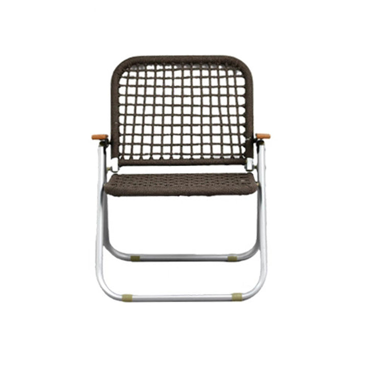 Modern Minimalist Nylon Beech Wood Aluminum Foldable Camping Chair Backrest Armrest For Outdoor