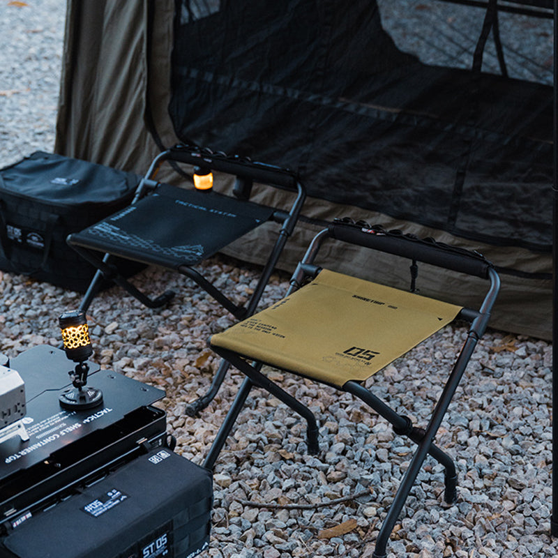Modern Minimalist Oxford Fabric Aluminum Alloy Adjustable Foldable Camping Chair Backless Armless For Outdoor