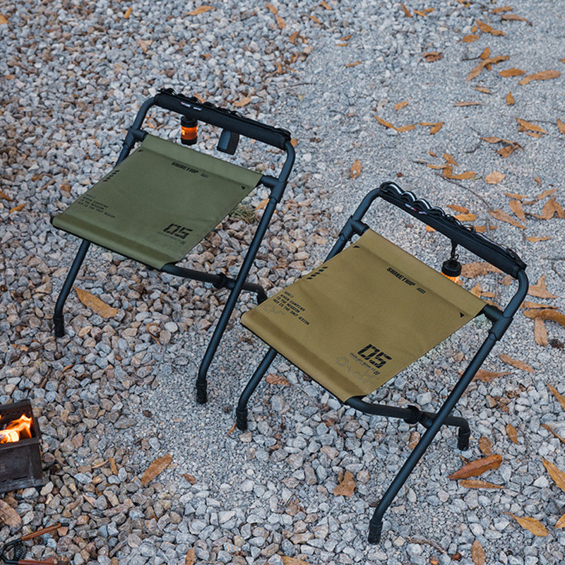 Modern Minimalist Oxford Fabric Aluminum Alloy Adjustable Foldable Camping Chair Backless Armless For Outdoor