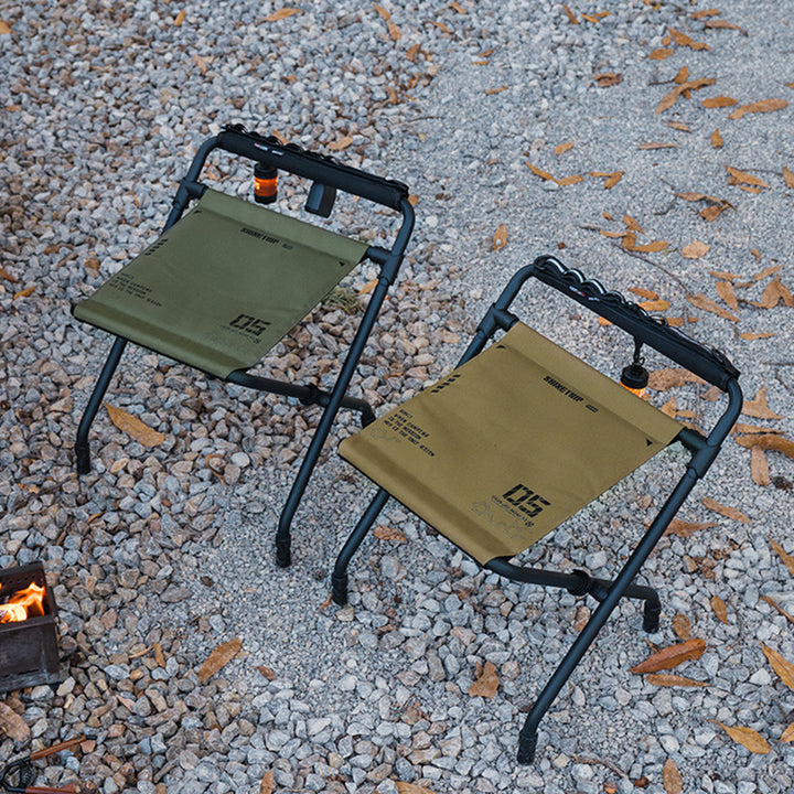 Modern Minimalist Oxford Fabric Aluminum Alloy Adjustable Foldable Camping Chair Backless Armless For Outdoor