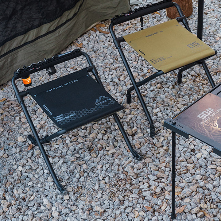 Modern Minimalist Oxford Fabric Aluminum Alloy Adjustable Foldable Camping Chair Backless Armless For Outdoor