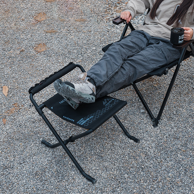 Modern Minimalist Oxford Fabric Aluminum Alloy Adjustable Foldable Camping Chair Backless Armless For Outdoor