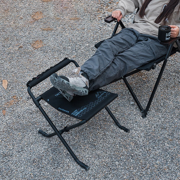 Modern Minimalist Oxford Fabric Aluminum Alloy Adjustable Foldable Camping Chair Backless Armless For Outdoor