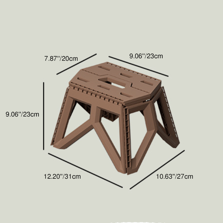 Modern Minimalist PP Plastic Foldable Stackable Carry Handle Kids Camping Chair Backless Armless For Outdoor Patio