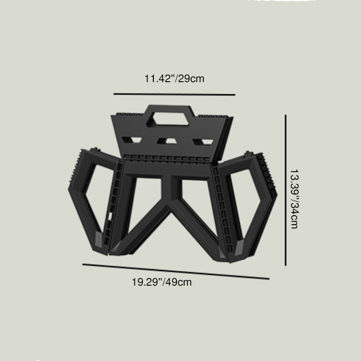 Modern Minimalist PP Plastic Foldable Stackable Carry Handle Kids Camping Chair Backless Armless For Outdoor Patio